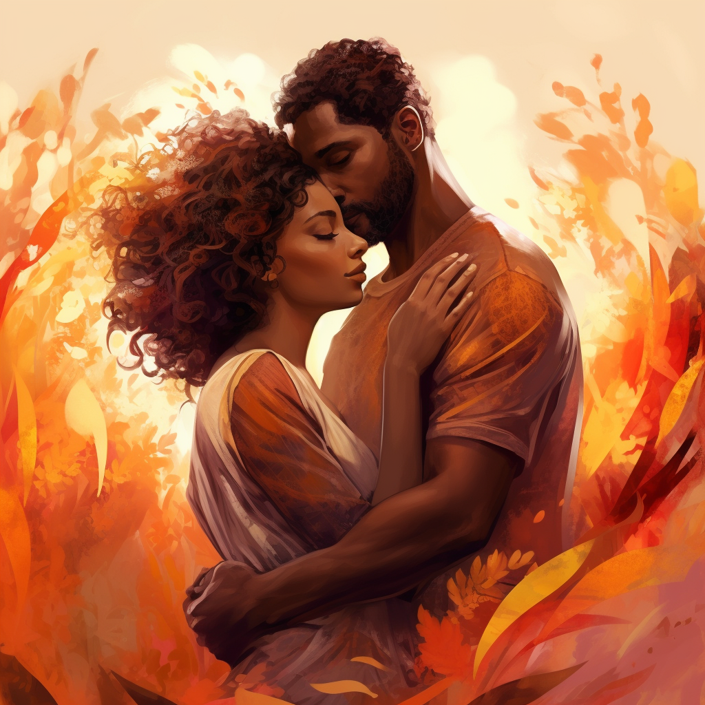 The strength found in vulnerability, featuring tender moments and warm colors.